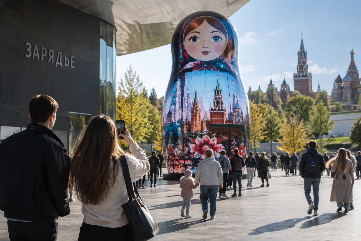 Год «Матрёшки Москвы» в Зарядье: почему цифровая инсталляция остаётся загадкой