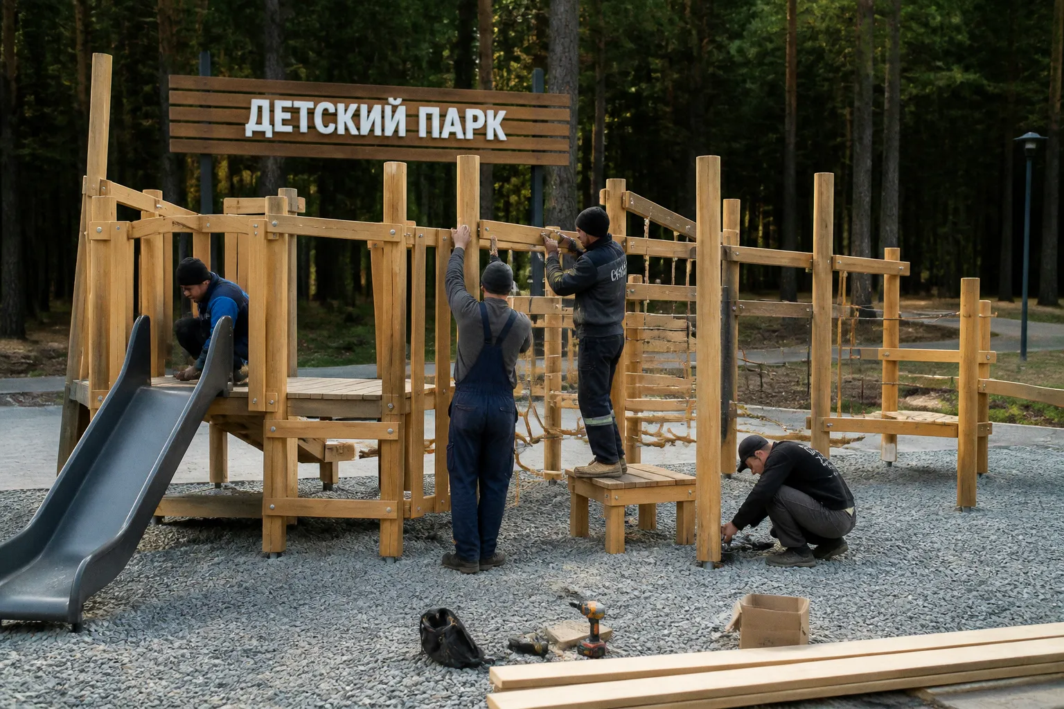 Подрядчик бесплатно устранит дефекты покрытия на баскетбольной площадке в Детском парке